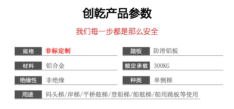 铝合金码头岸梯